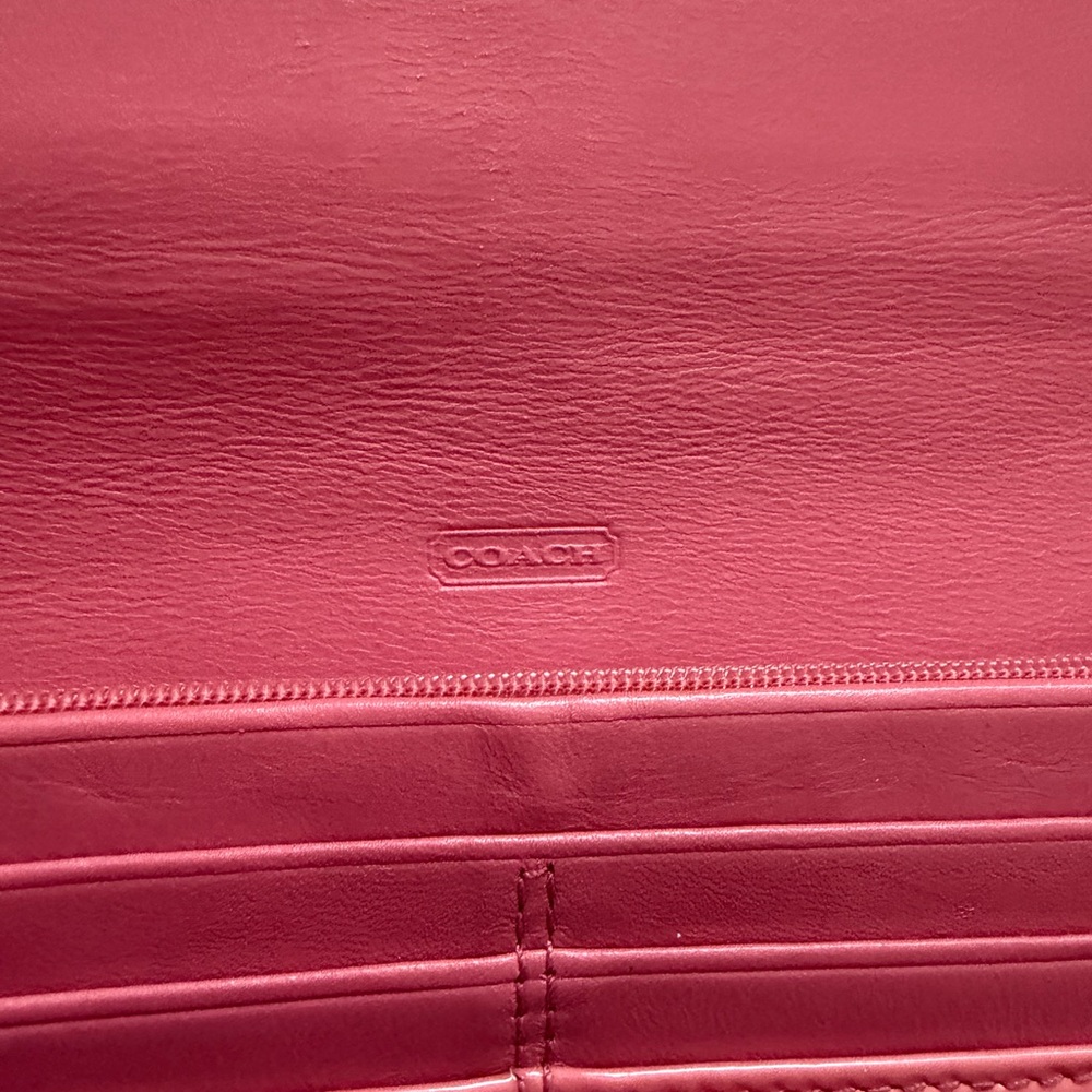 Coach Coral Patent Leather Wallet - Picture 10 of 12